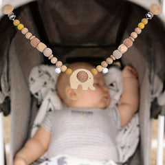 Wooden Baby Pram Chain for Boys and Girls