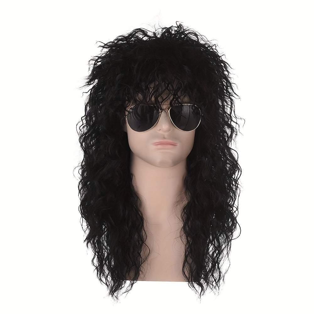 Men's Long Curly Wigs Hair Extension Costume Wigs For Parties