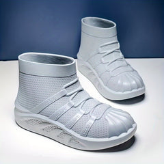 Men's High Top Rain Boots Non Slip Durable Slip On Shoes