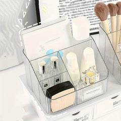 Desktop Cosmetic Storage Box Transparent Plastic Box With Compartments