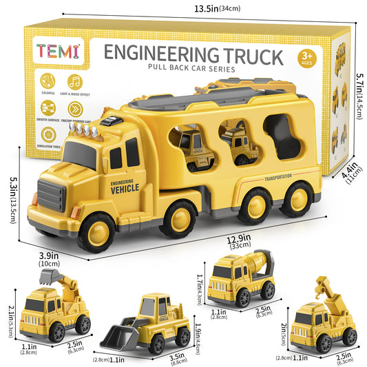 Construction Vehicle Transport Truck Carrier Toy Gift