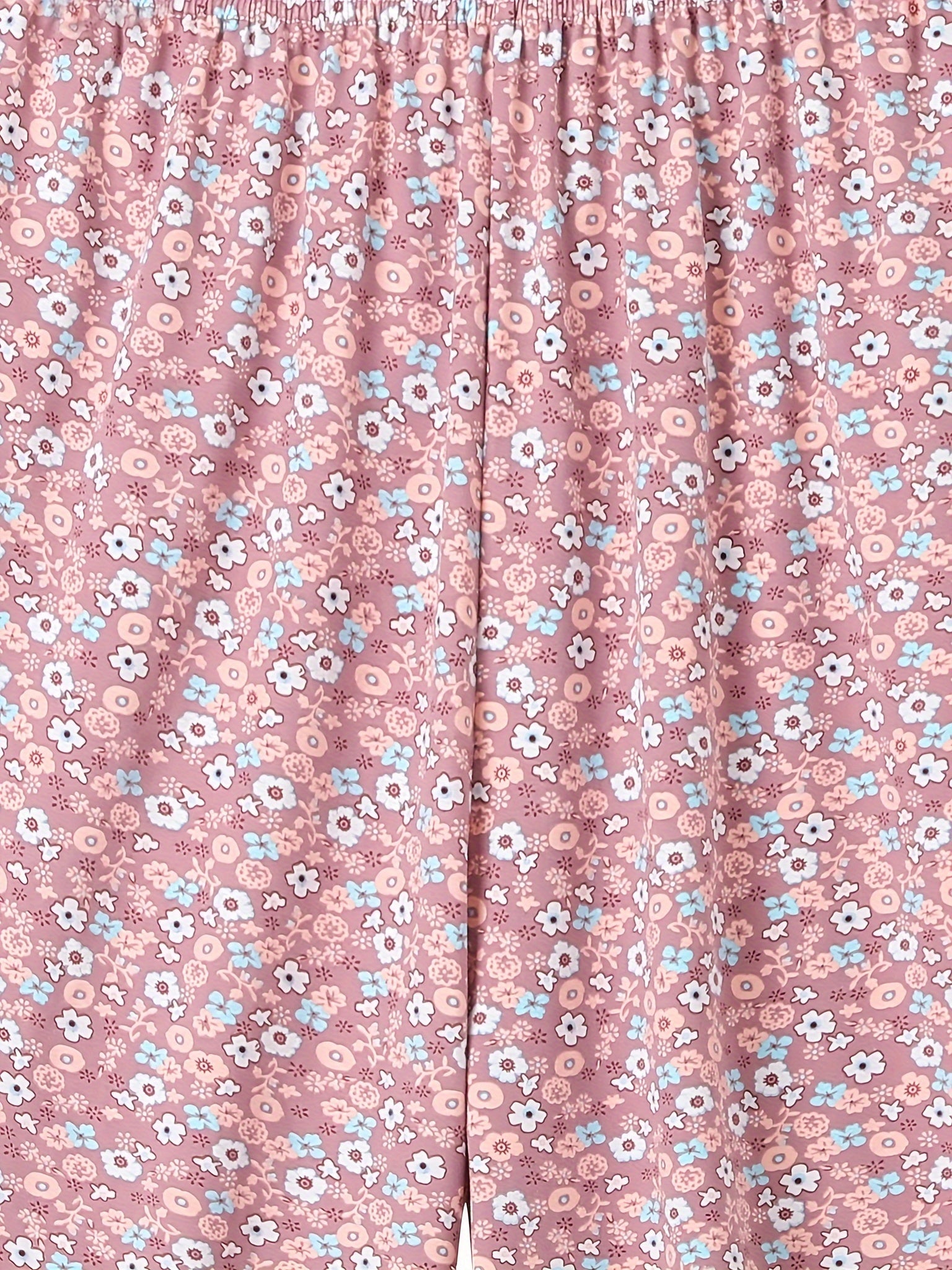 Boho Floral Print Lounge Shorts - High Stretch Waistband