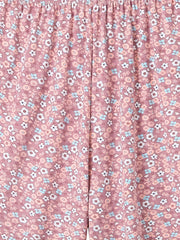 Boho Floral Print Lounge Shorts - High Stretch Waistband