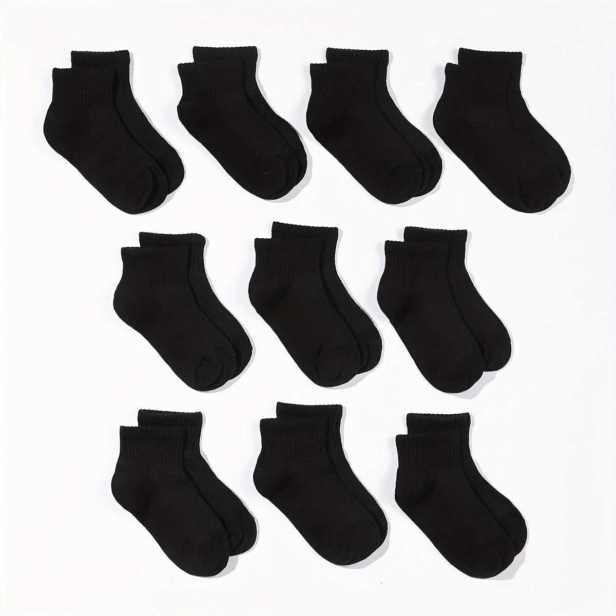 10 Pairs Kids Breathable Short Ankle Socks