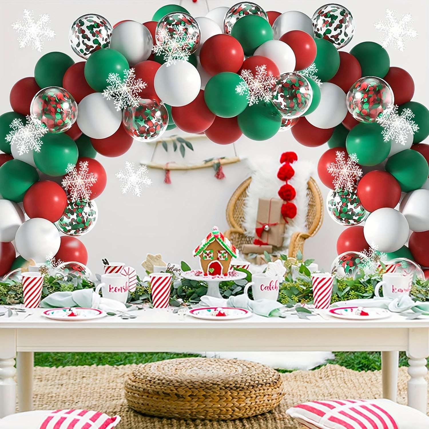 101pcs Christmas Balloon Garland Arch Kit Holiday Decor Party Favor