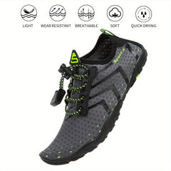 Men's No Tie Aqua Shoes Adjustable Draw String Hiking Trekking Shoes