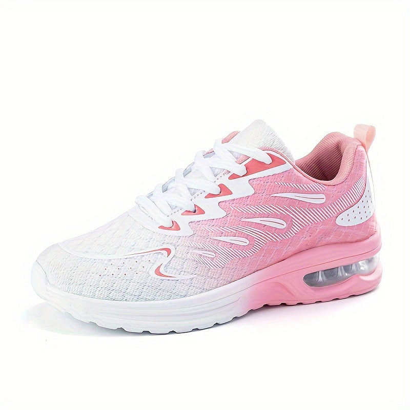 Women's Sporty Running Shoes Ombre Lace-Up Sneakers With Air Cushion