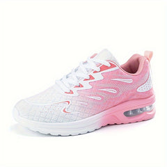 Women's Sporty Running Shoes Ombre Lace-Up Sneakers With Air Cushion