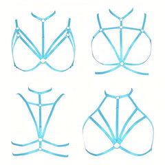 Sexy Hollow Out Halter Cage Chest Harness for Women's Lingerie