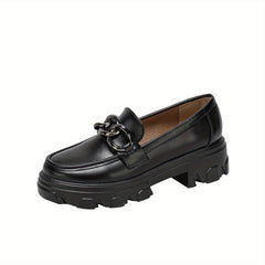 Women's Chain Decor Loafers Comfortable Slip On Shoes