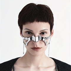 Gothic Punk Silvery Mask for Parties