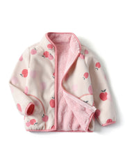 Baby Girls' Fruit Print Fleece Jacket Winter Coat