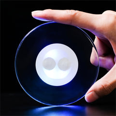 Acrylic Crystal Luminous Coaster Full Flash Base Lamp