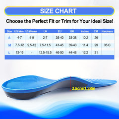 Plantar Fasciitis Arch Support Insoles for Flat Feet
