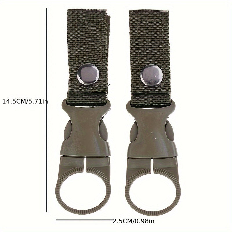 2pcs Backpack Water Bottle Hanging Hooks Fixed Strap