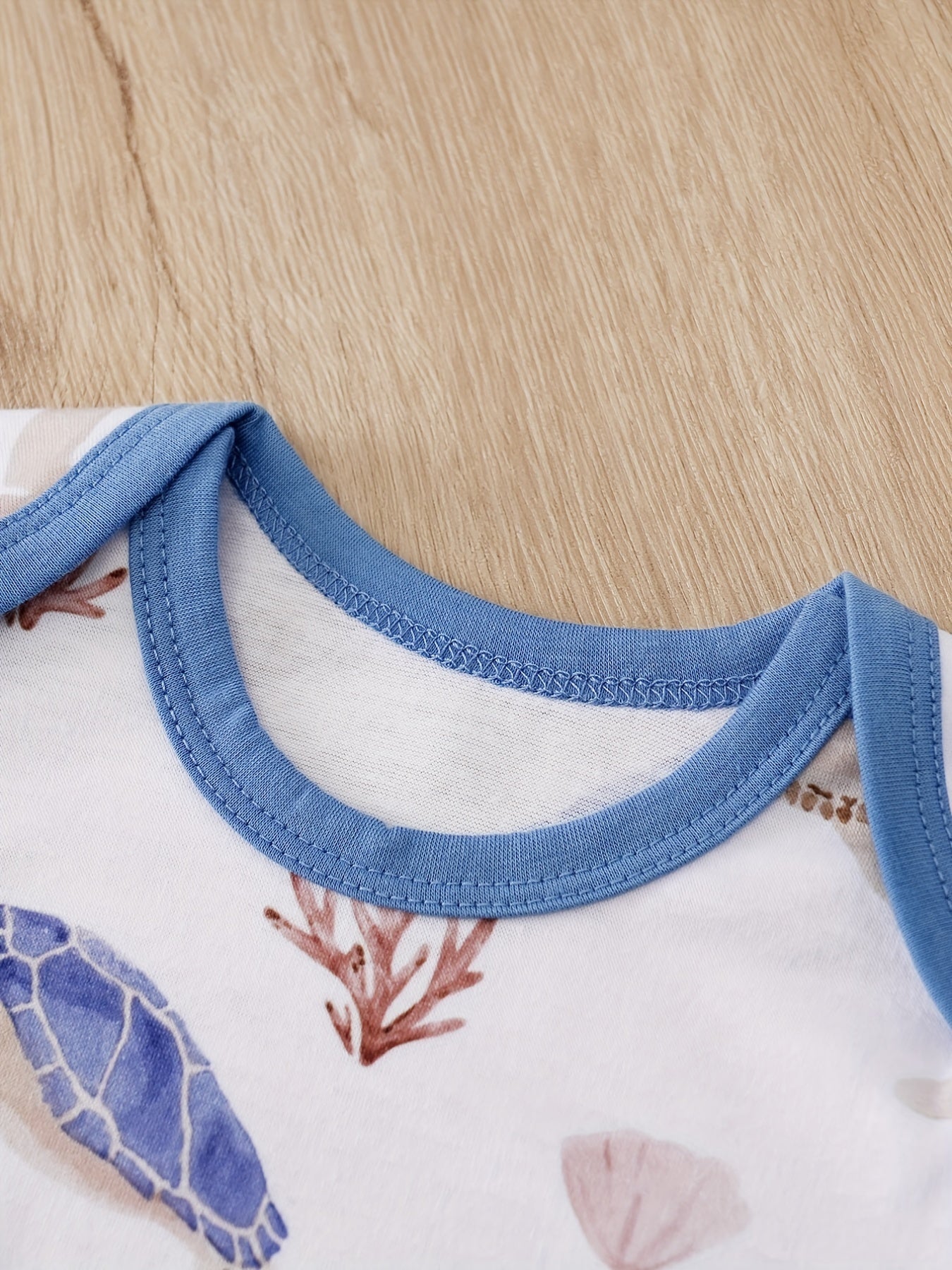 Baby Sea Turtle Short Sleeve Romper Jumpsuit