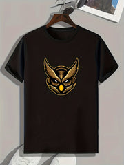 Eagle Head Print Men's Graphic T-shirt for Summer