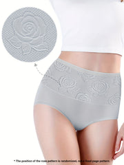 4pcs Floral Print Briefs Comfy & Breathable Intimates Panties