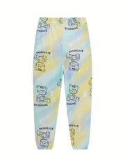 Boys 2pcs Pajamas Bear Print Long Sleeve Top & Pants Set