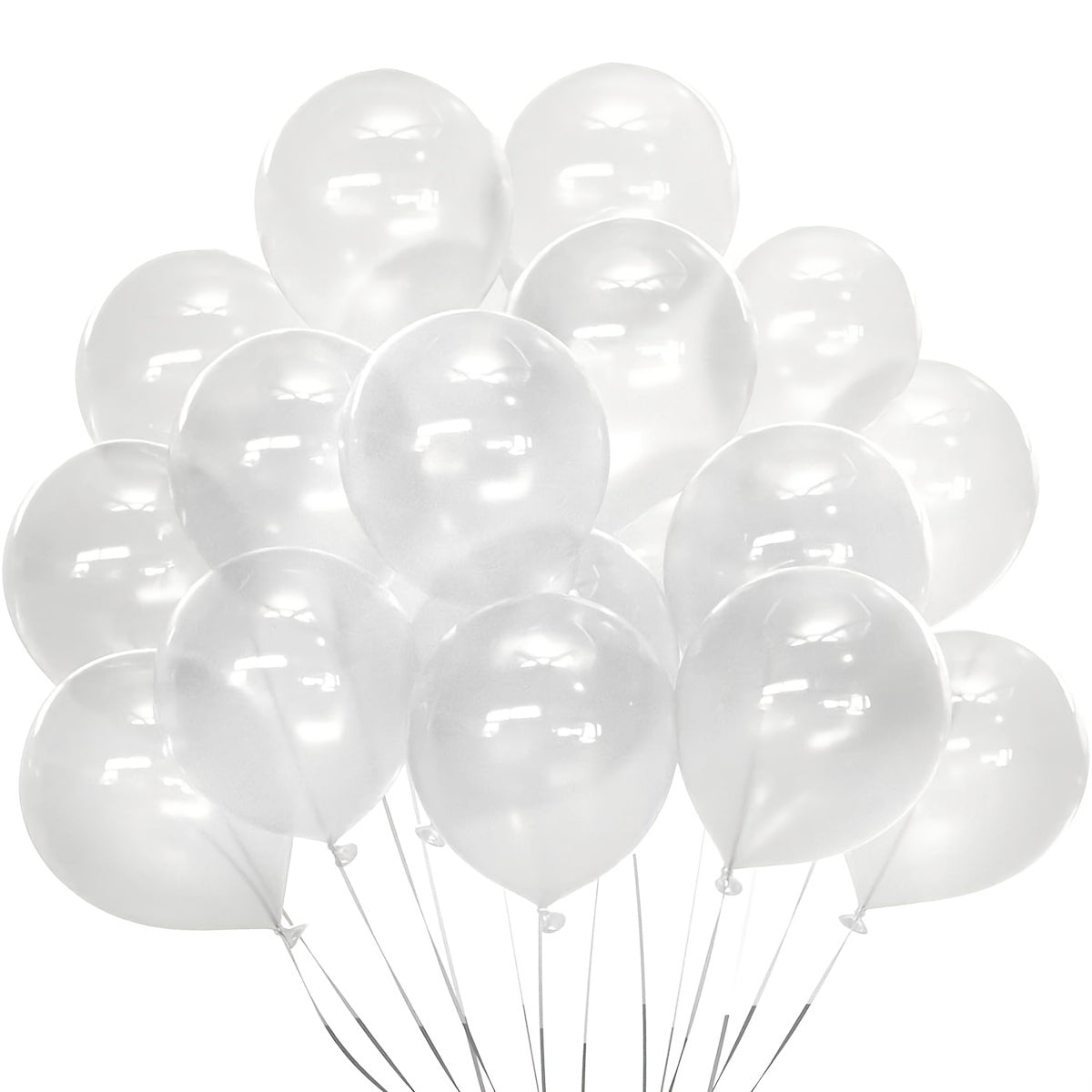 40 Clear Balloons 25 cm Transparent Latex Party Balloon Wedding Christmas Decor