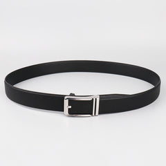 Men's Auto Buckle Lychee Pattern PU Belt Accessories