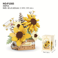 Flower Basket Sunflower Toy Easter Sunflower Potted Plant Desktop Decoration