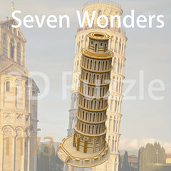 3D Wooden Puzzle Leaning Tower of Pisa DIY Model Toy