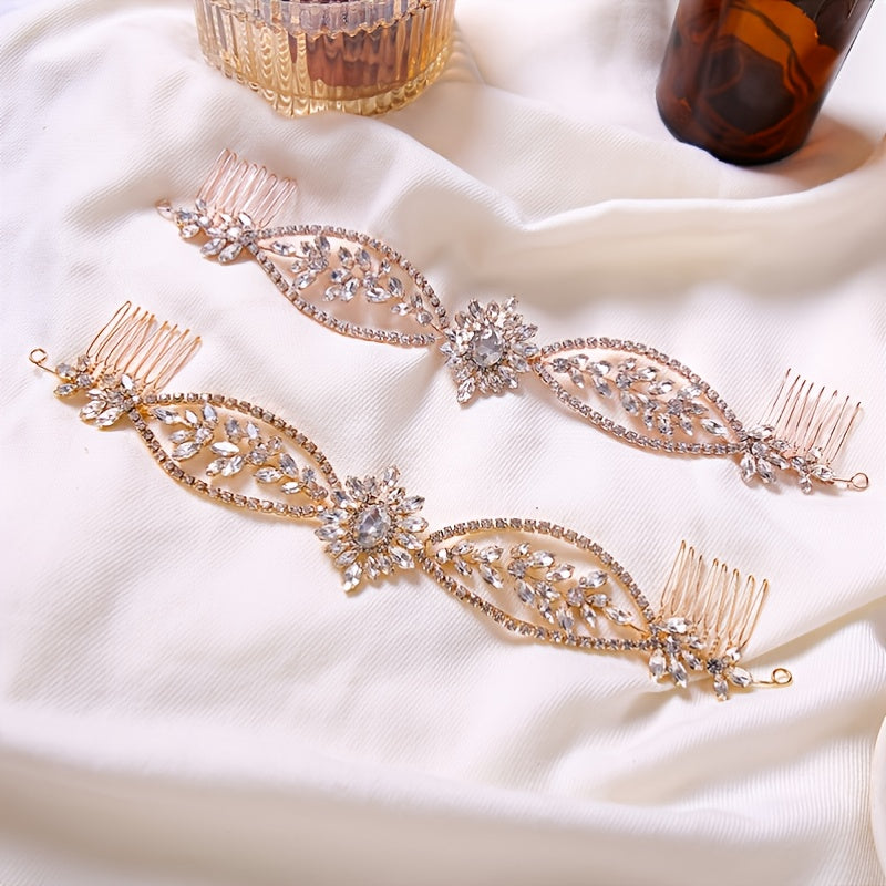 Silver Flower Pearl Hair Comb Wedding