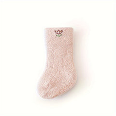 Baby Boy's Non-slip Winter Plush Sleep Socks