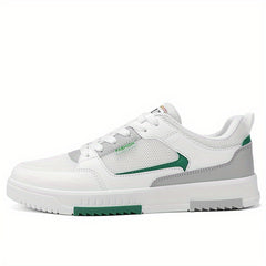 Men's Lace up Mesh Sneakers Skate Shoes With Good Traction