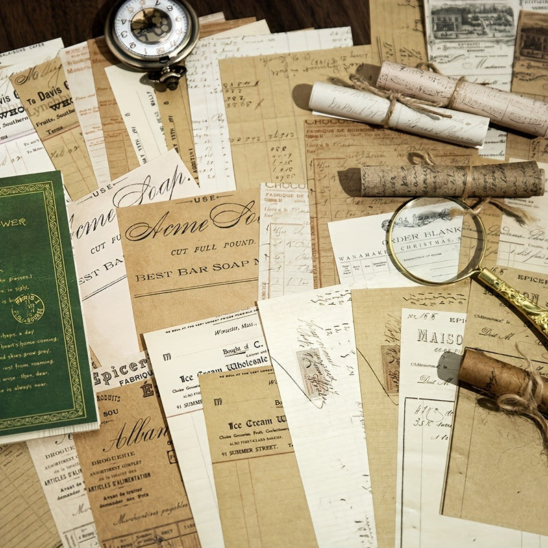 40 Sheets Botanical Scrapbook Paper Retro Kit for Plann