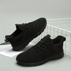 Men's Knit Sneakers Lace Up Breathable