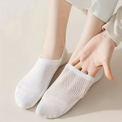 8 Pairs Solid Ankle Socks Breathable & Lightweight Women's Stockings