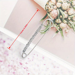 Rhinestone Waist Pin Buckle Brooch Sparkling Metal Jeans Dress Collar Clip