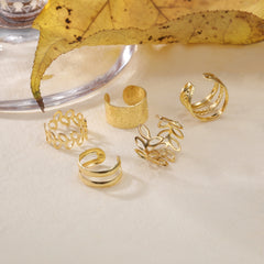 5pcs Leaf Shaped Ear Clip Fine Jewelry
