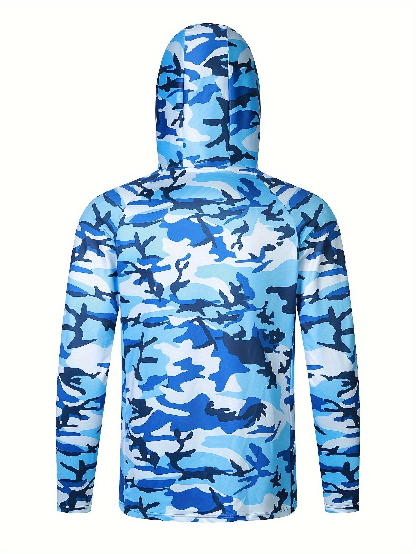 Men's Full Body Pattern Long Sleeve UV Sunscreen Fishing Shirt