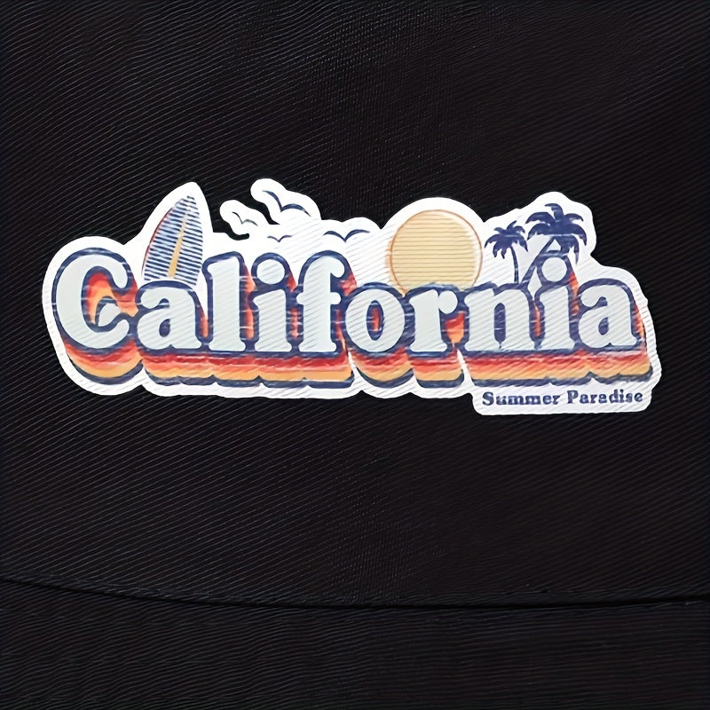 California Print Bucket Hat Causal Basin Hat for Women