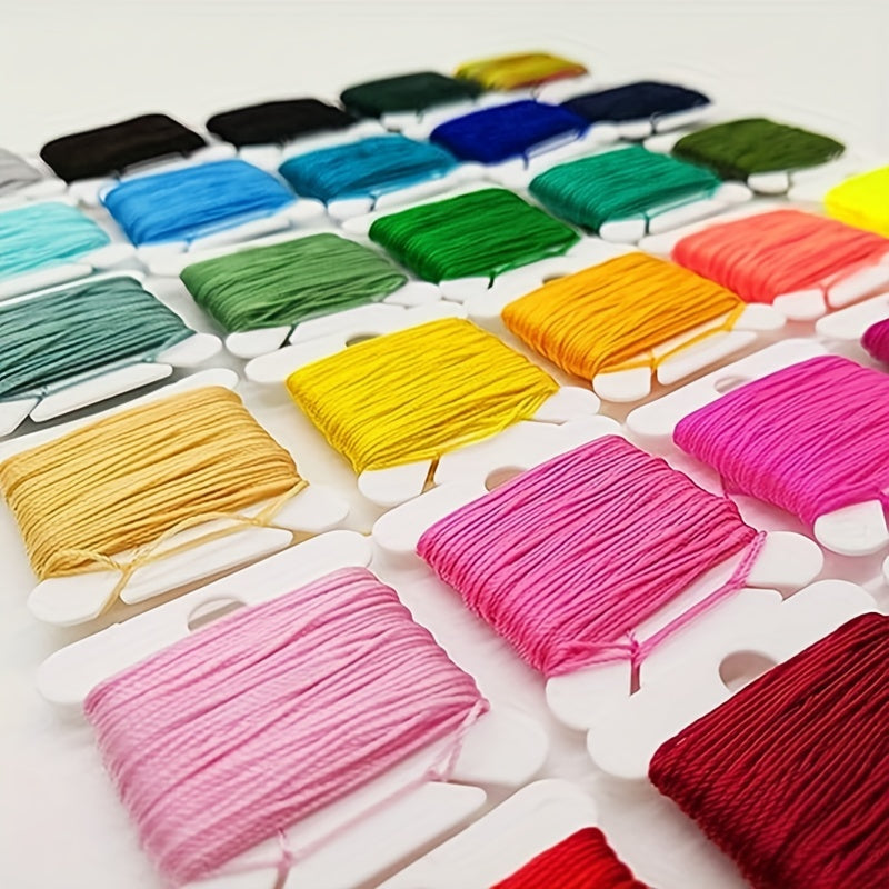150pc Colorful Plastic Thread Spools Organizer Set with 24 Compartments