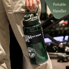 Large Capacity Sports Water Bottle With Straw