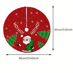 Disposable Christmas Tree Skirt Creative Printing Tree Bottom Decoration
