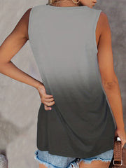 Lace Trim Tank Top Gradient Sleeveless Summer Top
