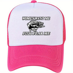 Fish Print Baseball Cap Lightweight Adjustable Sun Hat Unisex