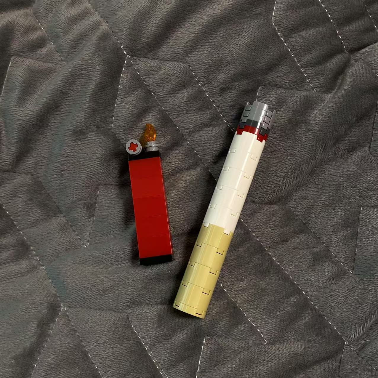 Creative MOC Building Block Model Smoking Finger Cigarette Prop Birthday Gift
