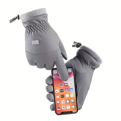 Plush Thickened Winter Gloves Windproof Waterproof Warm Touch Screen Gloves