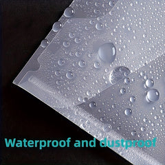 16pcs A4 Transparent Folder Button File Bag for Students Office School Home