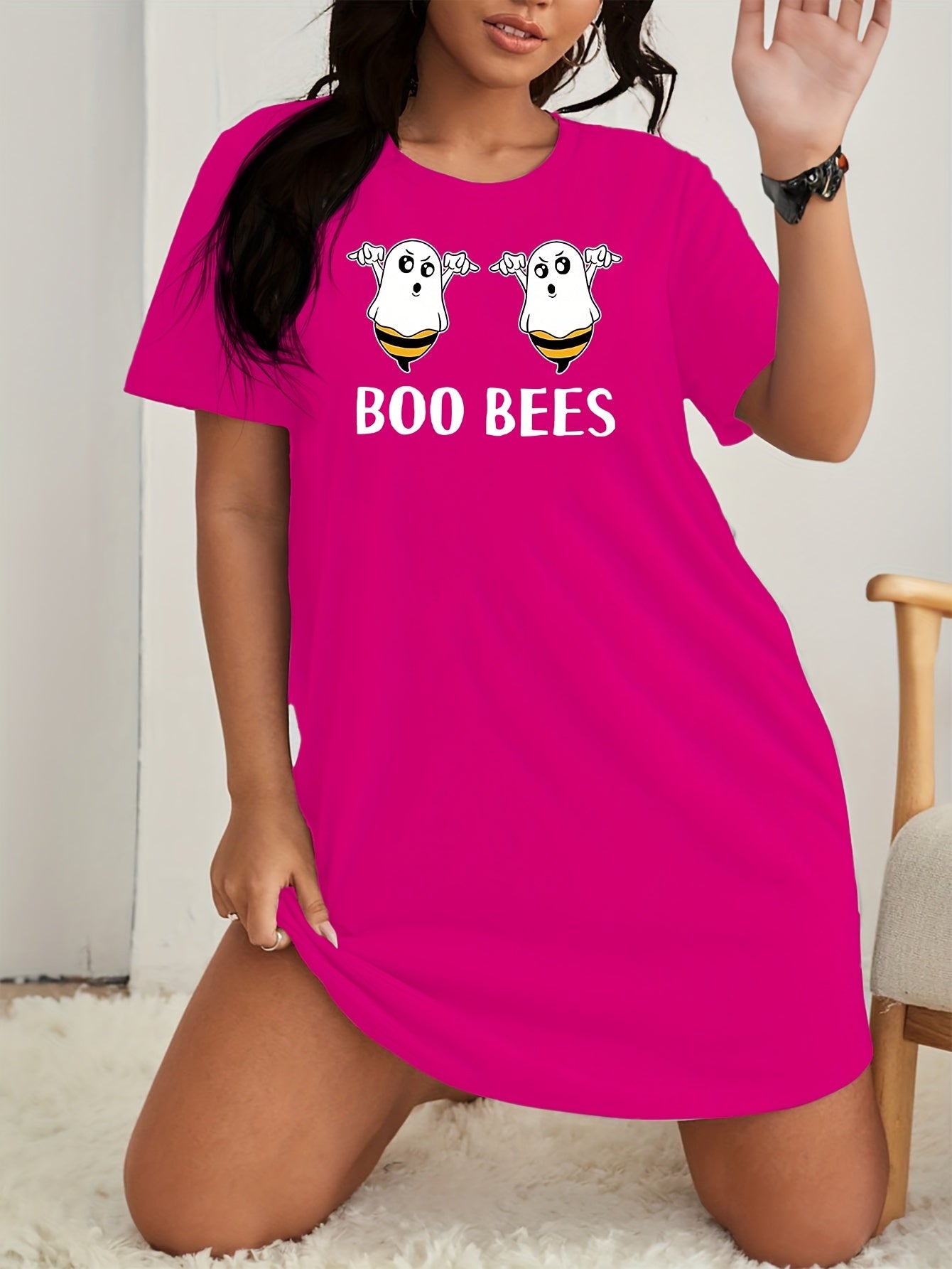 Bee Ghost Print Tee Nightdress