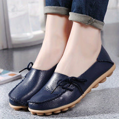 Women's Solid Bowknot Flats Shoes Soft Sole Slip On Casual Walking Shoes