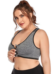 Zip Up Full Coverage Sports Bra