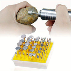 50pcs Diamond Burr Set 1/8 Inch 3mm Diamond Drill Bits for Jewelry Glass Ceramic