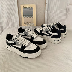 Women's Platform Skate Shoes Lace-up Comfort Flats